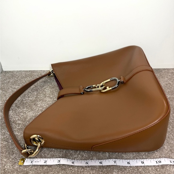 Furla Brown Leather Shoulder Bag – Italian Leather, Gold Hardware - Picture 7 of 10